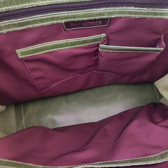 Green Leather Travel Bag - Picture 4 of 5